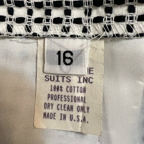 Valentine suits Inc Women's Skirt Size 16 Black White Grid Pencil Midi USA - Picture 4 of 9